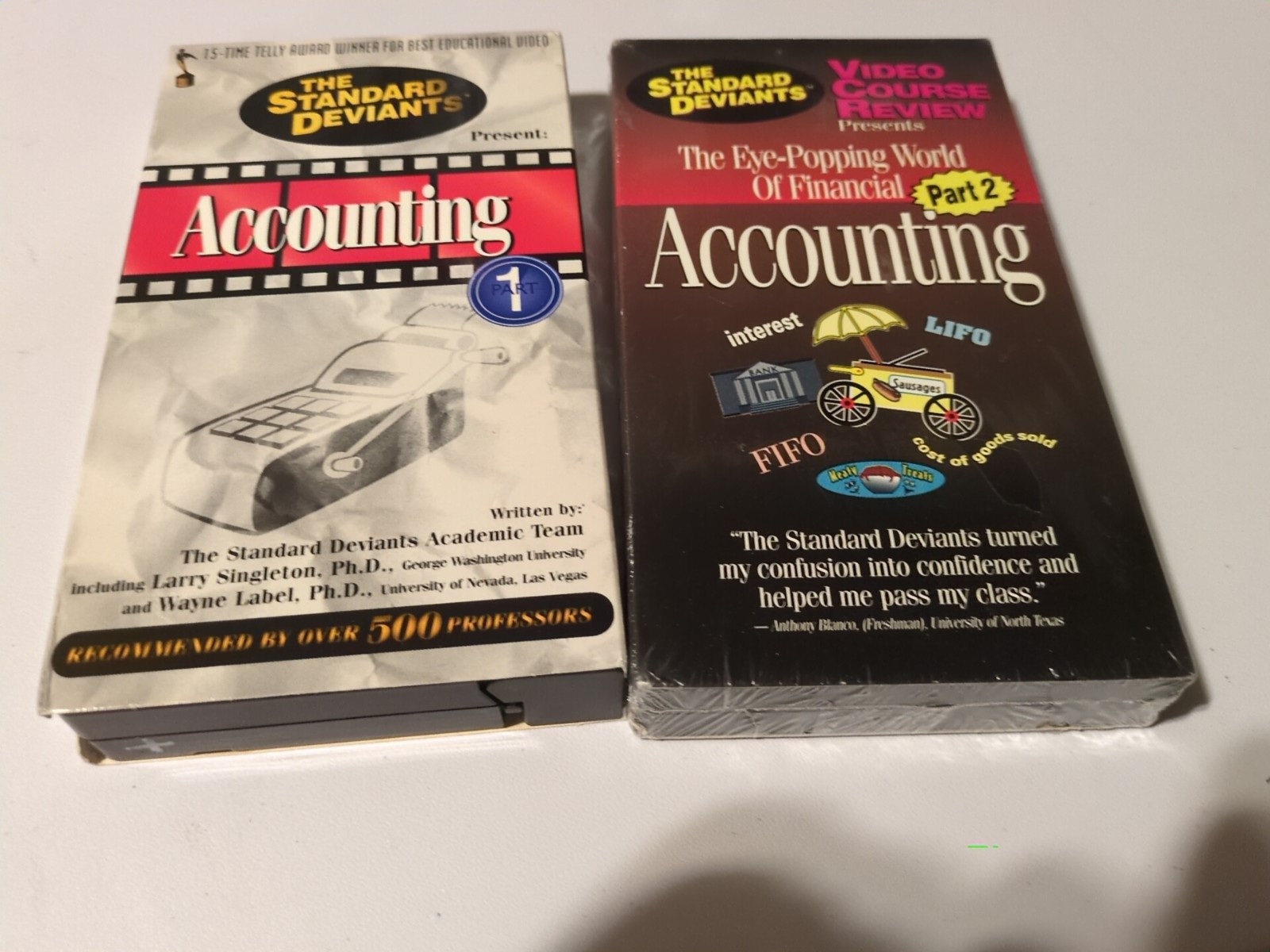 Standard Deviants Accounting Part 1 and 2. VHS Tapes Like New
