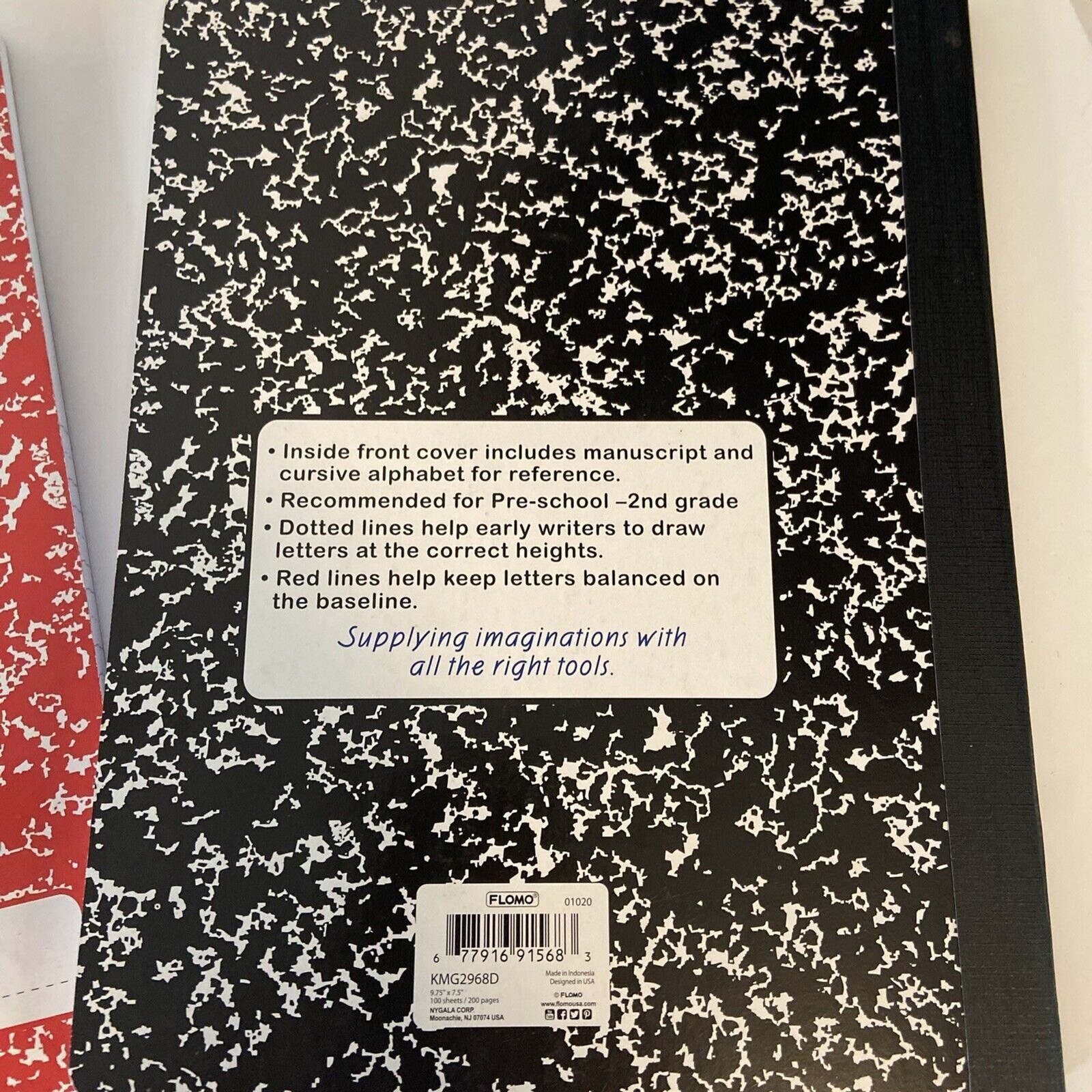 4- Primary Composition Notebook, Wide Ruled Paper, Grades K-2 Writing Workbook