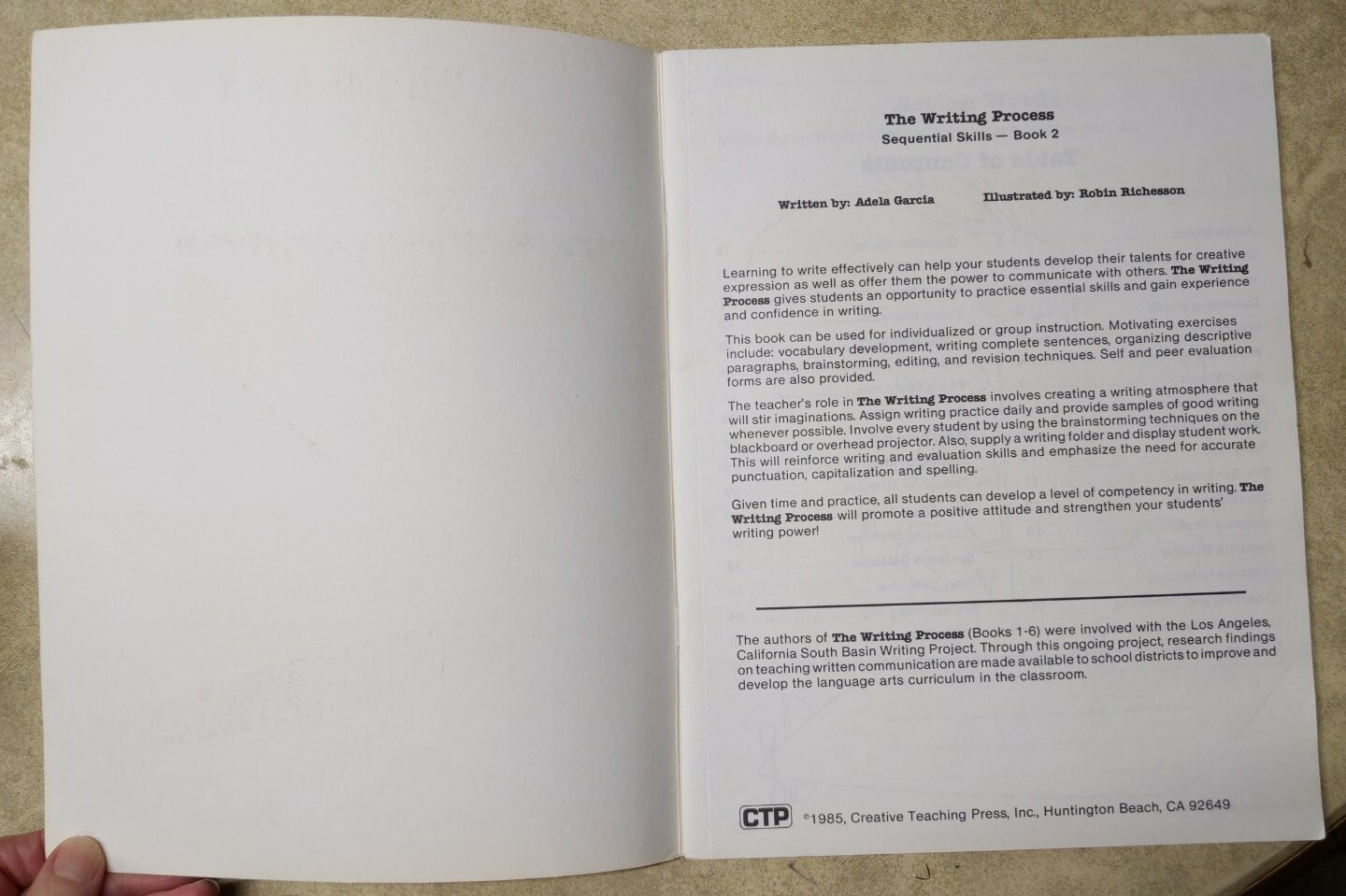 Primary The Writing Process Sequential Skills Book 2 Creative Teaching Press