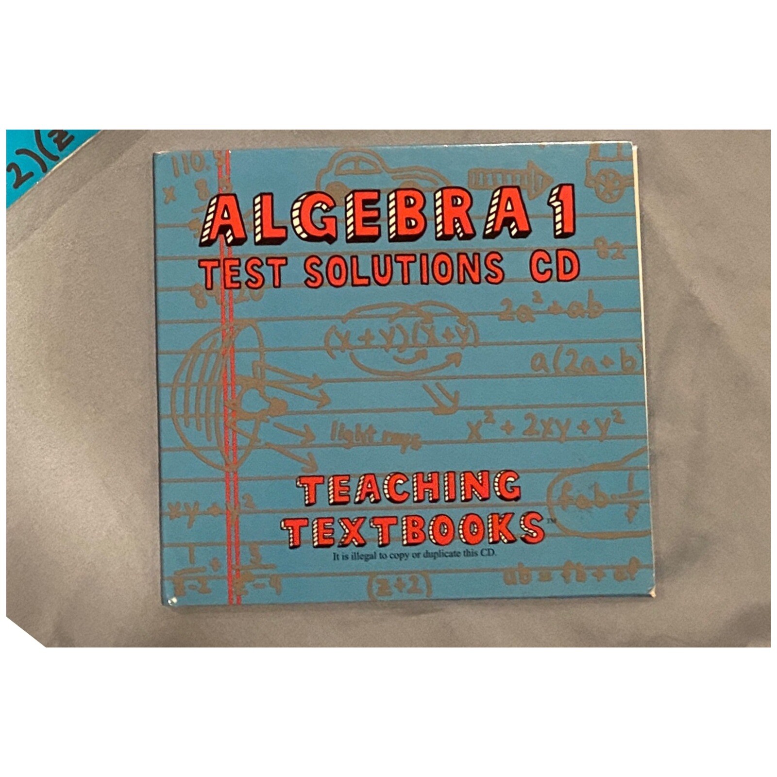 Teaching Textbooks ALGEBRA 1: ANSWER KEY & TEST BANK, Solutions CDs, Test