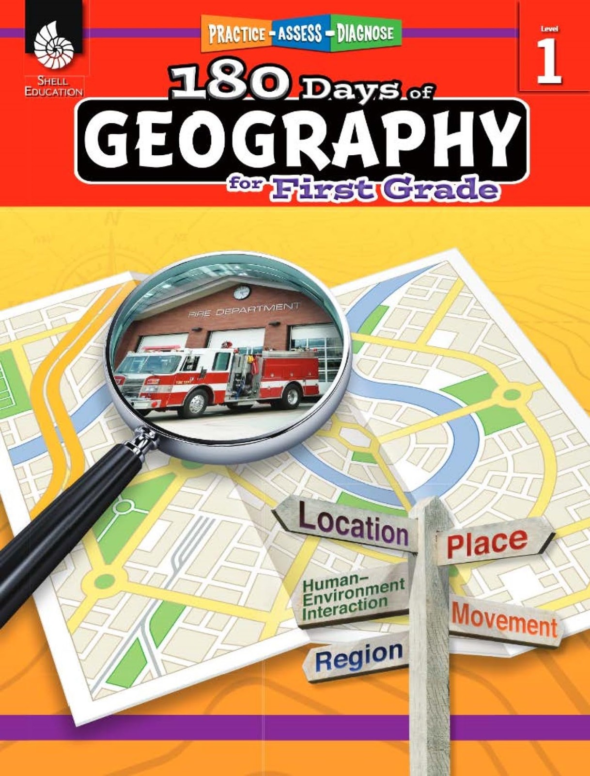 180 Days™: Geography for First Grade: Practice, Assess, Diagnose
