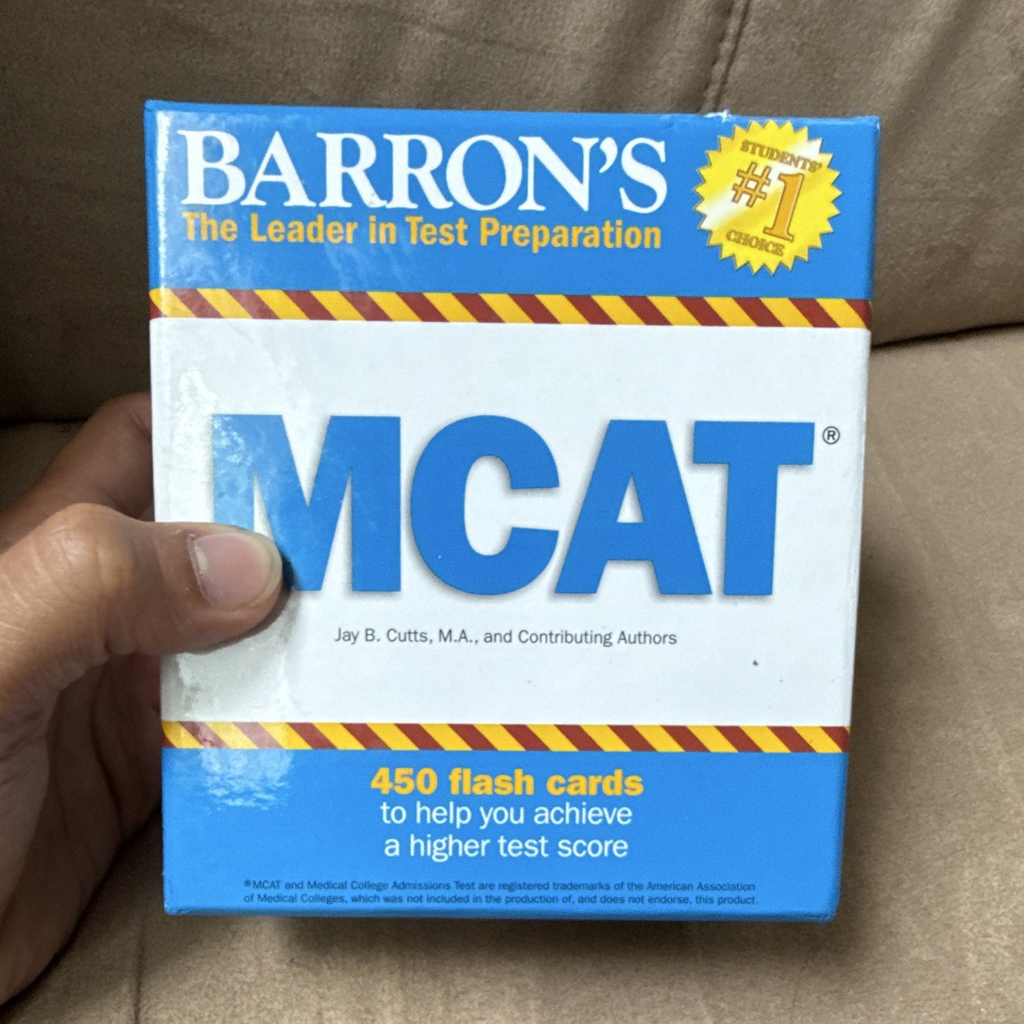 Barron’s MCAT Flash Cards Box Set Test Prep, 450 flash cards