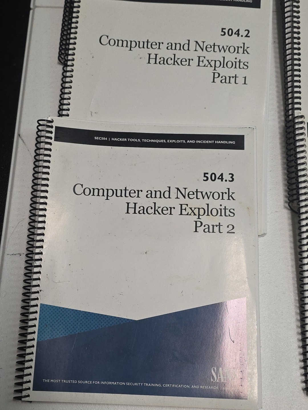 SANS 504 Books- Hacker Tools, Techniques, Exploits, Incident Handling