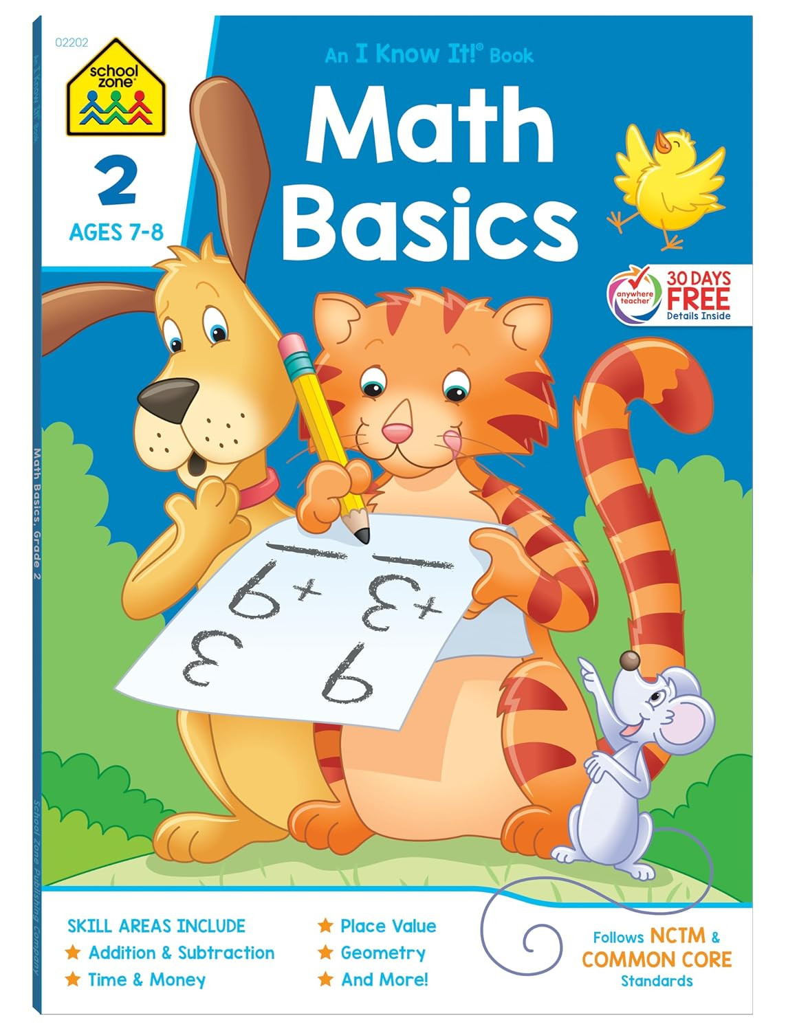 School Zone – Math Basics 2 Workbook – 64 Pages, Ages 7 to 8, 2nd Grade