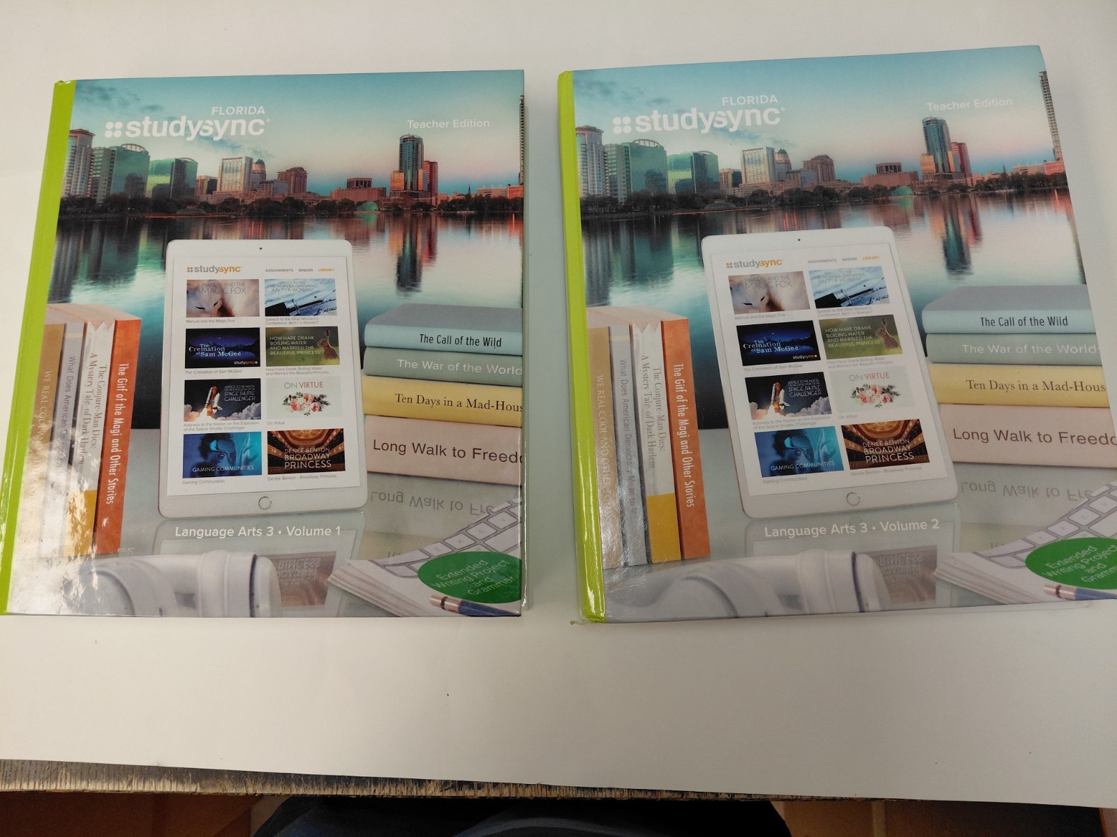 StudySync Grade 8 Langauge arts 3 Florida Teacher Edition Package, Volumes 1 & 2