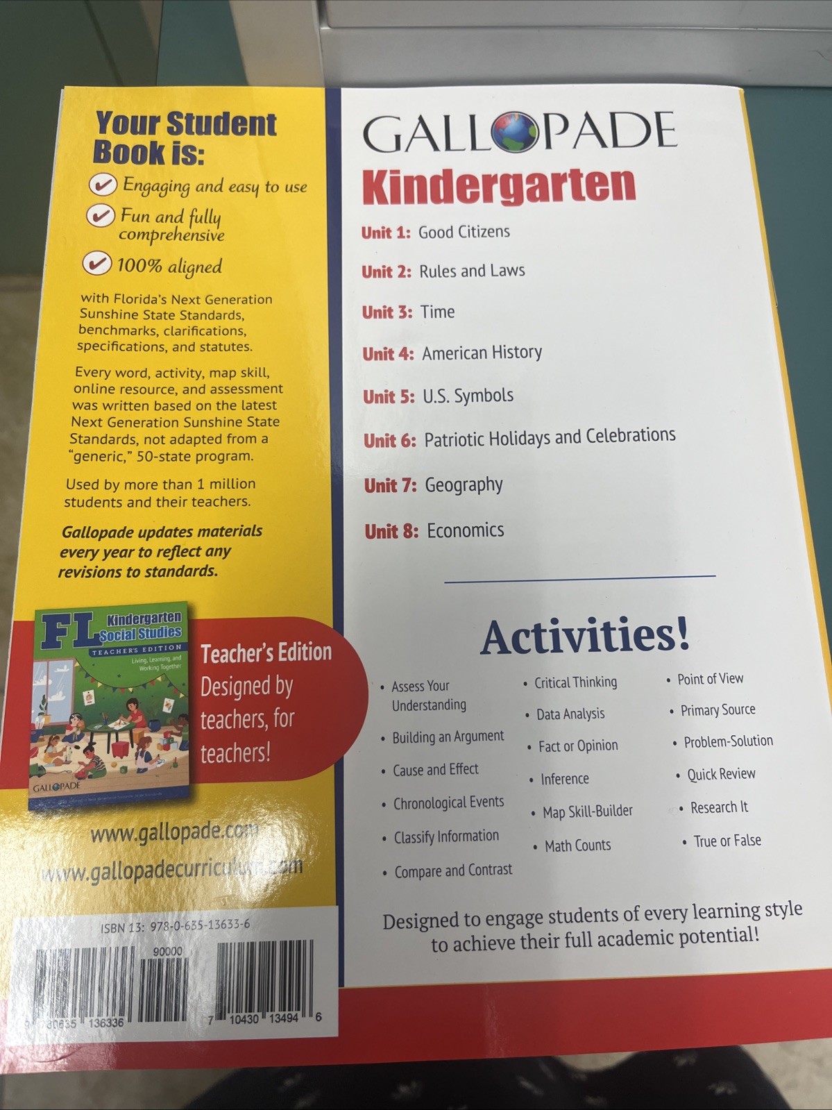 Florida Social Studies Kindergarten Student Book Living Learning… Gallopade