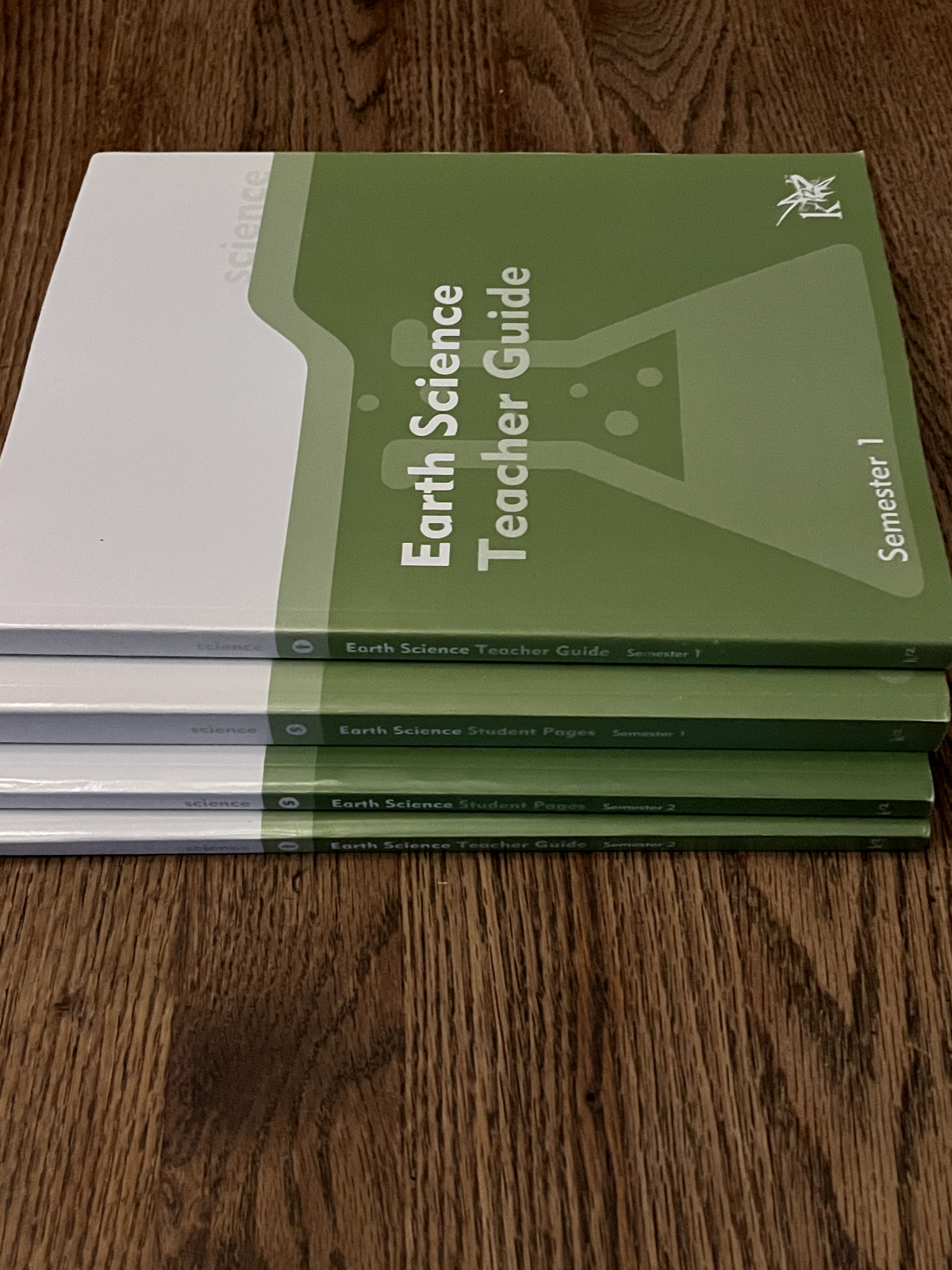 K12 Earth Science, 4 book set – Teacher Guide & Student Pages – Semester 1 & 2