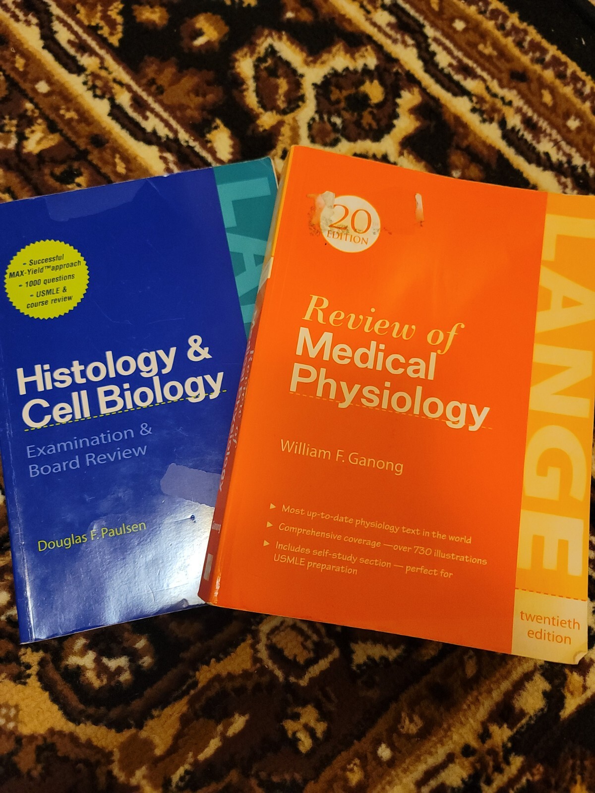 USMLE Step 1 $79 Lange Set Board Review of 2 Books Physio Histology
