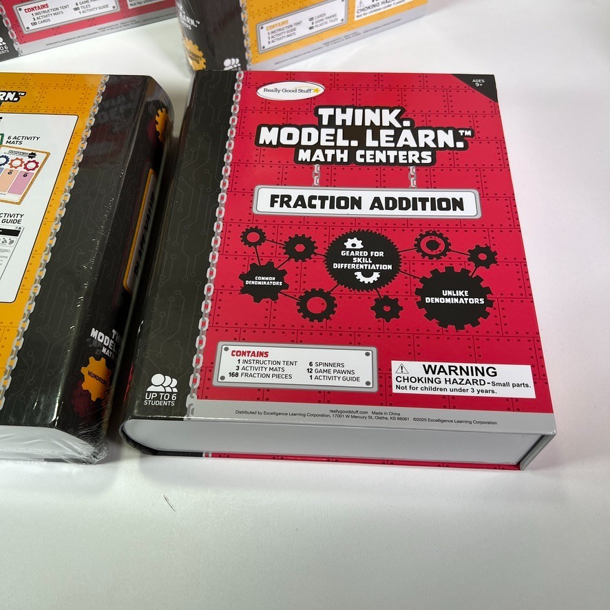 Really Good Stuff Think, Model Learn Math Centers Homeschool Learning Kit Age 7+