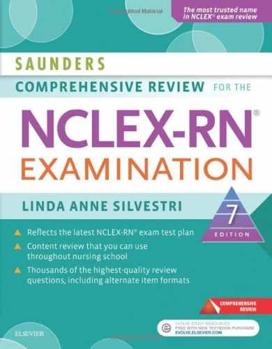 Saunders Comprehensive Review – Paperback, by Silvestri PhD RN – Acceptable n