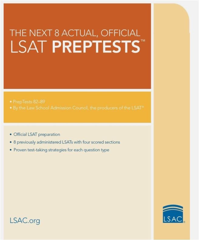 NEW Law School Admission Council Next 8 Actual Official LSAT Preptests 62-69