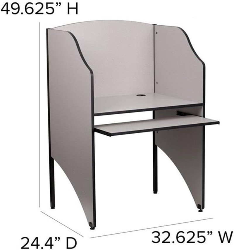 Gray Student Study Carrel for Testing Centers and Classrooms – Starter Unit
