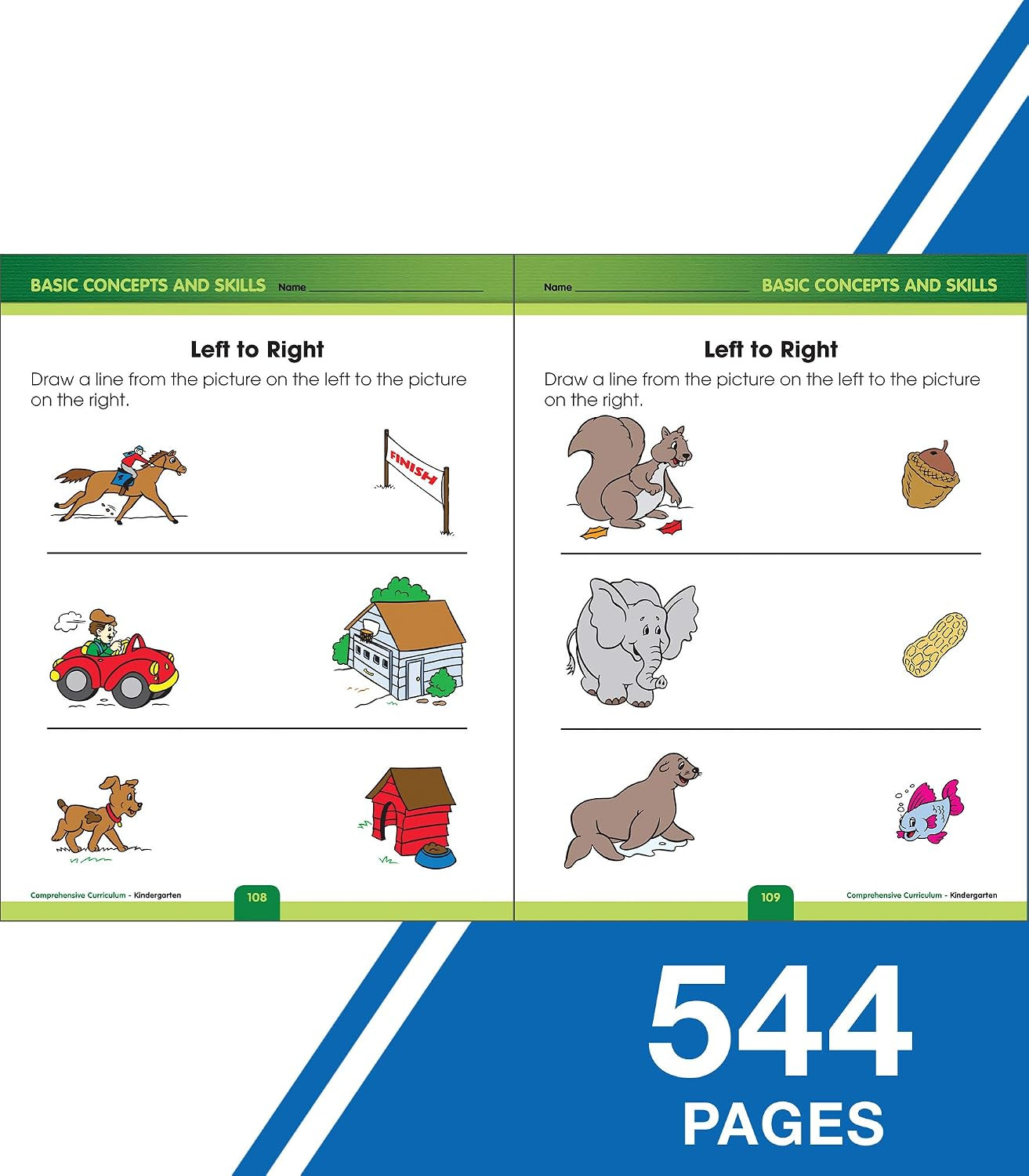 Comprehensive Curriculum of Basic Skills Kindergarten Workbook, Math, Reading, W