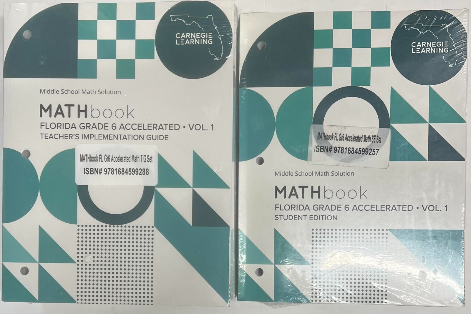 Grade 6 Accelerated Carnegie Florida Student Teacher Edition Bundle 6th MathBook