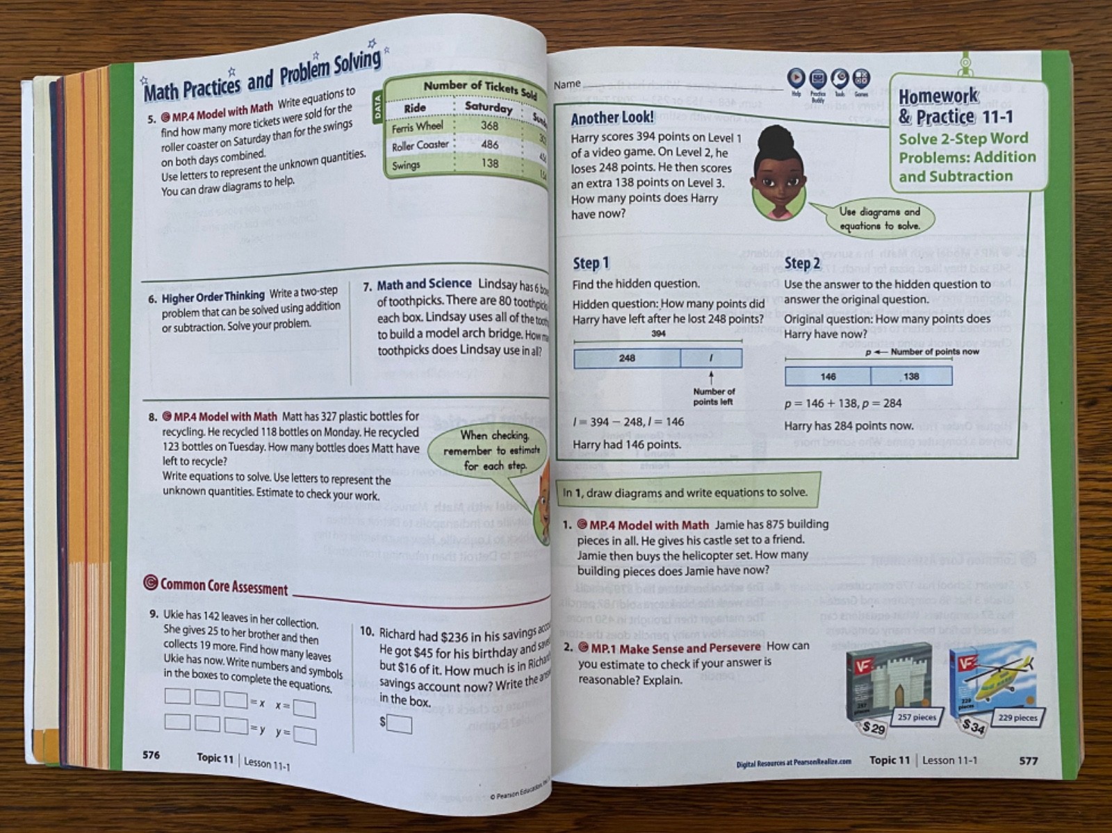 THIRD GRADE 3: Pearson enVision MATH Practice Workbook_Vol 1 & 2 Set_Homeschool