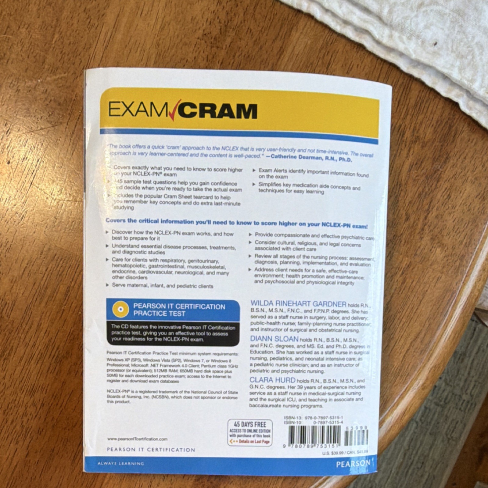Exam Cram NCLEX-PN Fourth Edition Study Guide Book English