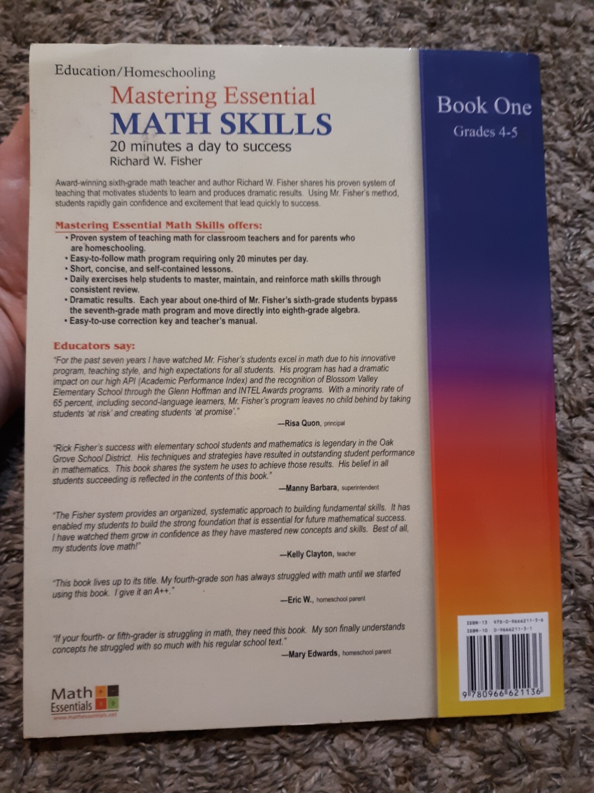 Mastering Essential Math Skills, Book 1: Grades 4 and 5: 20 minutes a day to …