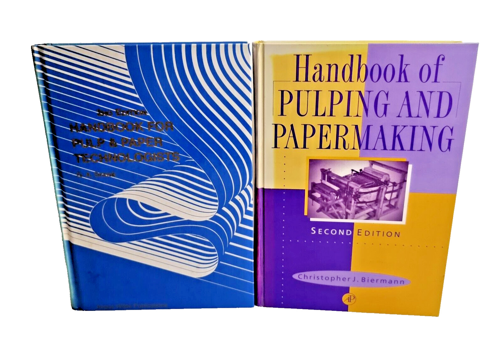 2 Book Bundle of Pulping and Papermaking Vintage Hardcover