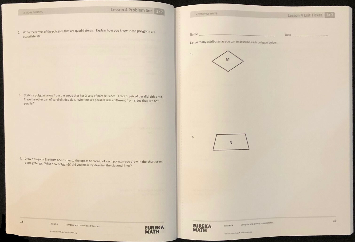 3rd Grade – EUREKA MATH – MODULE 7 (Student Workbook) (2018, Great Minds)
