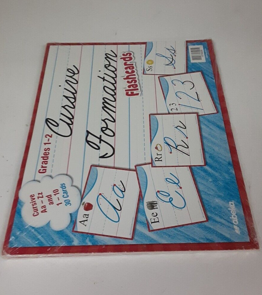 Abeka Cursive Formation Flashcards Grades 1 and 2 Sealed New 197068