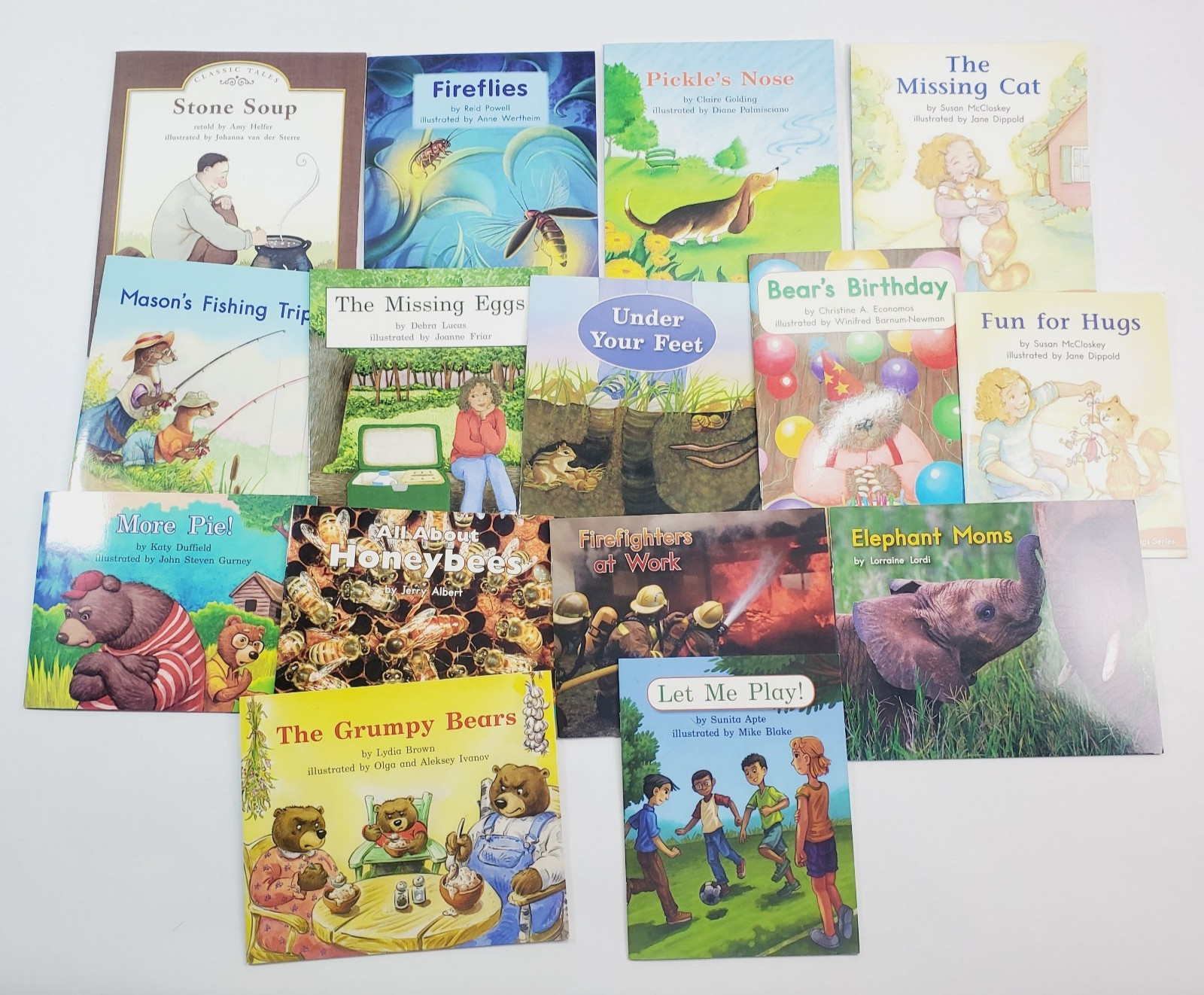 Lot of 15 Fountas & Pinnell LLI Green System Level I Leveled Readers Grade 1
