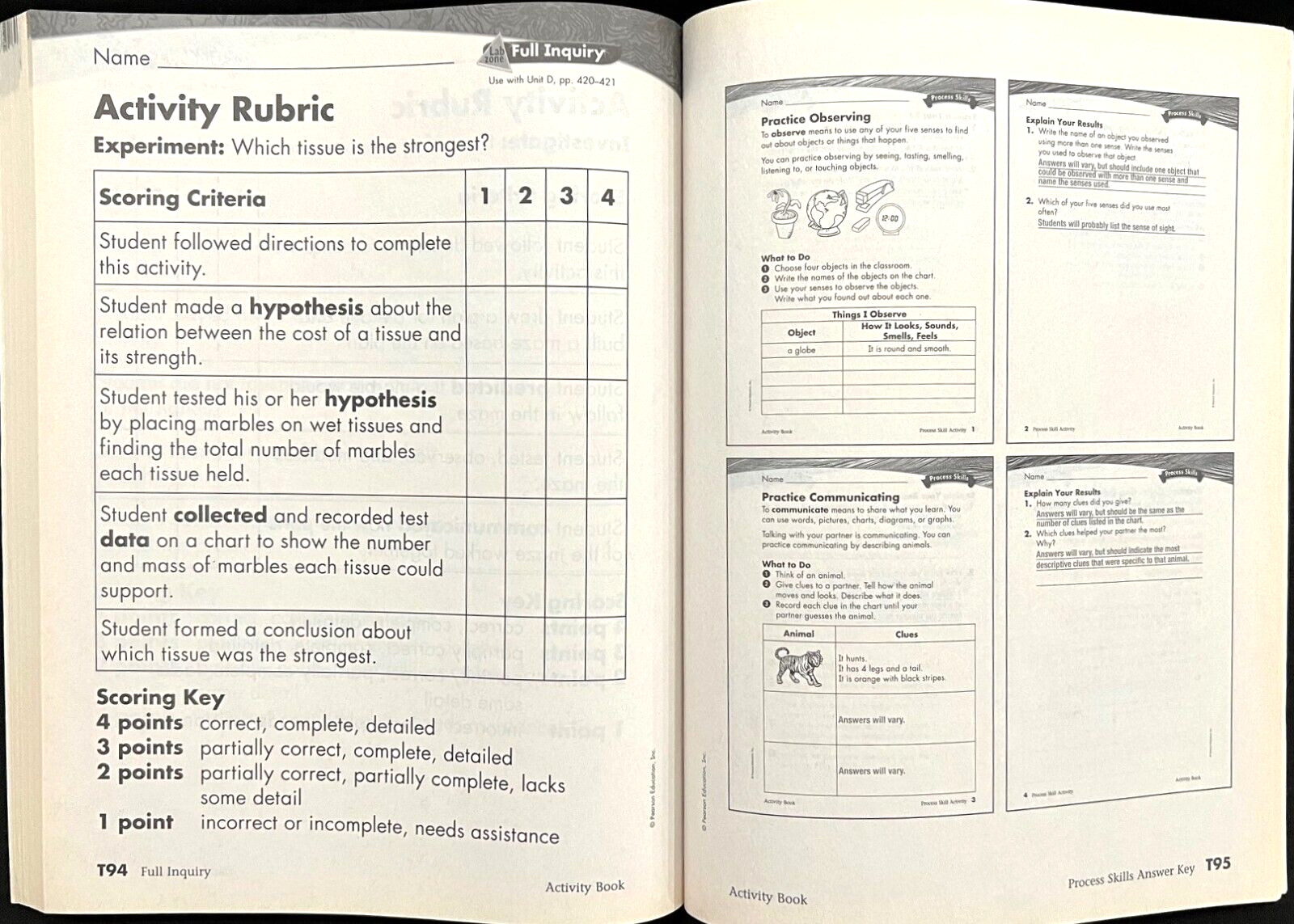 2nd Grade – SCIENCE – ACTIVITY BOOK – TEACHER EDITION (2006, Foresman)