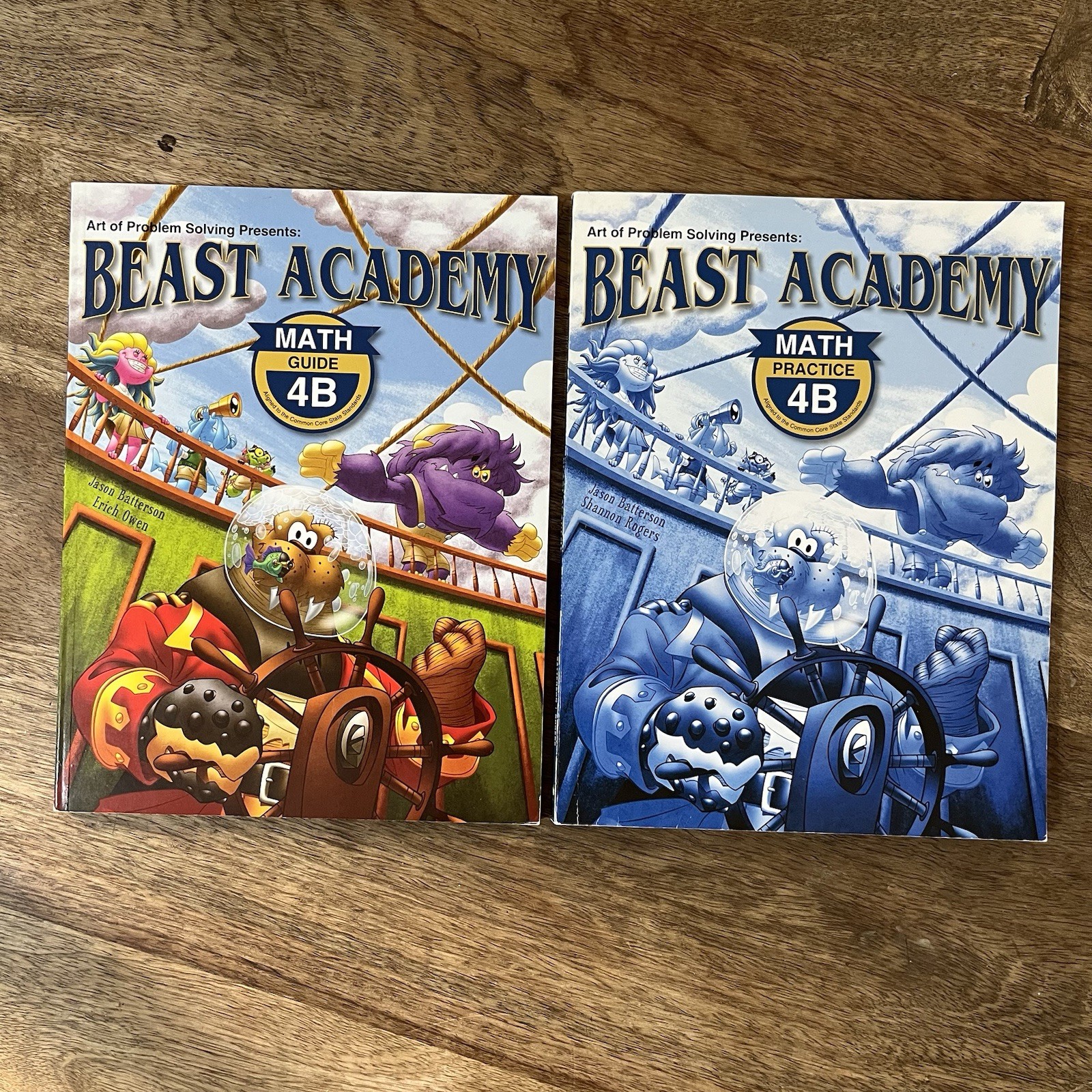 Beast Academy 4B Math Guide & 4B Math Practice Books READ