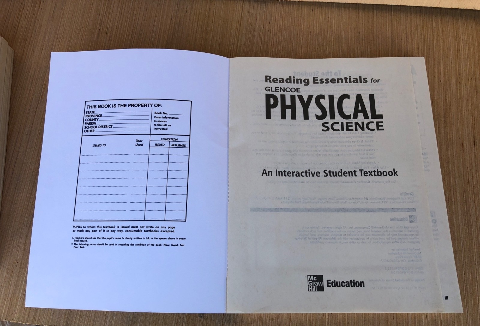 Reading Essentials For Glencoe Physical Science Grade 9-12 Interactive Student T