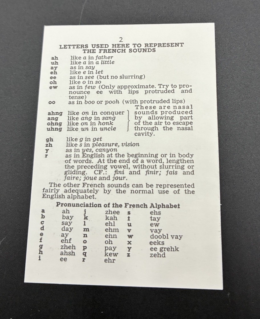 French Compact Conversation Facts Study Cards Visual Education Barely Used