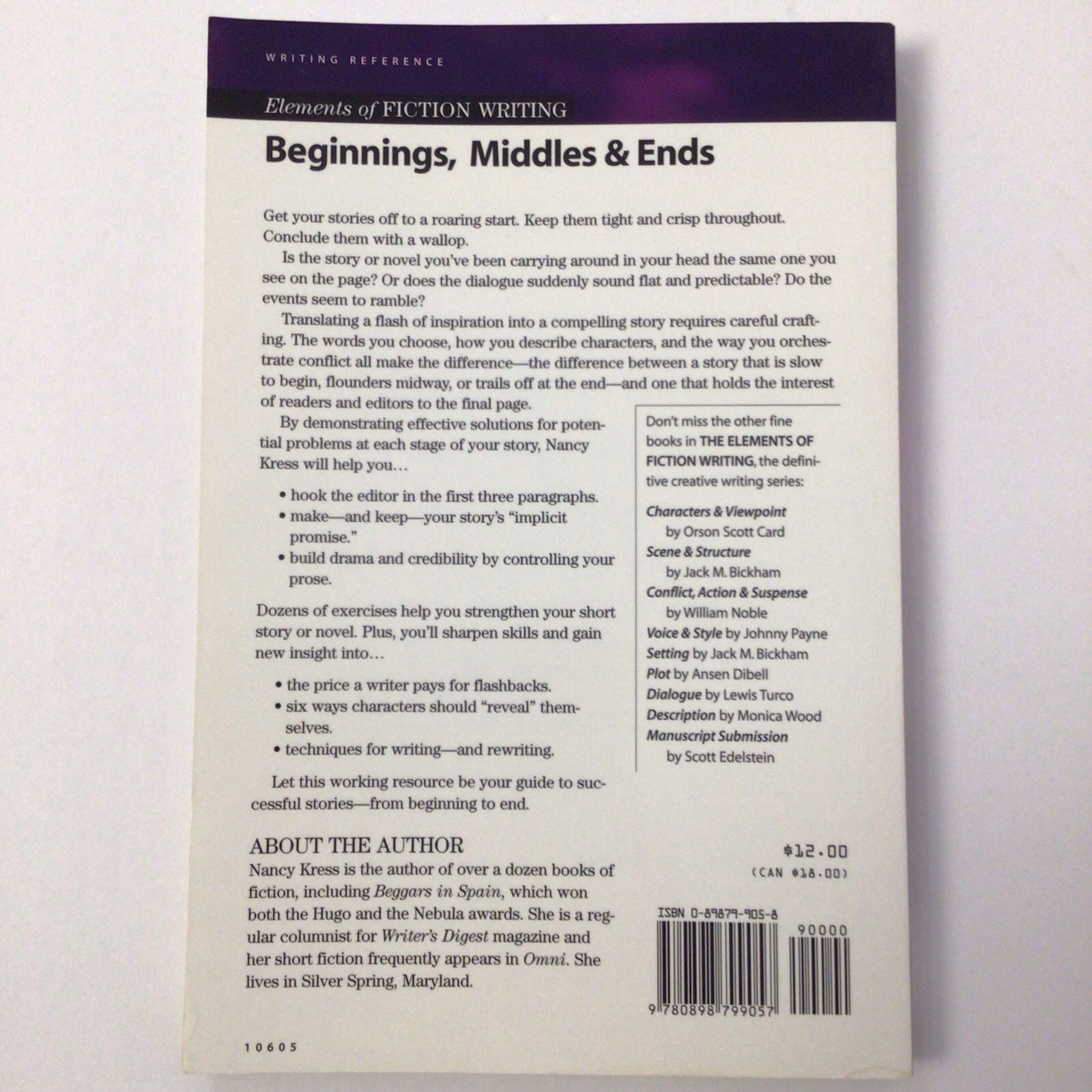 Beginnings, Middles & Ends (Elements of Fiction Writing) by Nancy Kress – READ