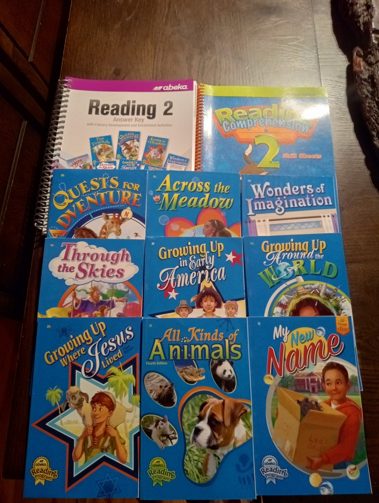 abeka 2nd grade readers 9 books & teacher answer key & reading comprehension par