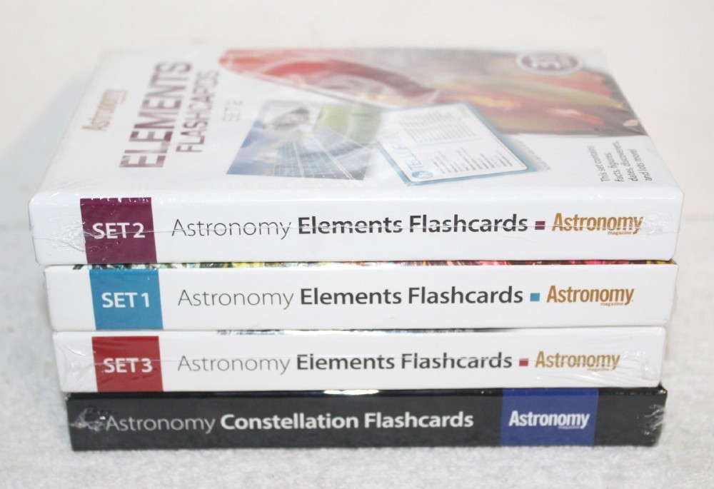 Kalmbach Media Astronomy Elements Flashcards Sets 1,2,3 & Constellations ~ New