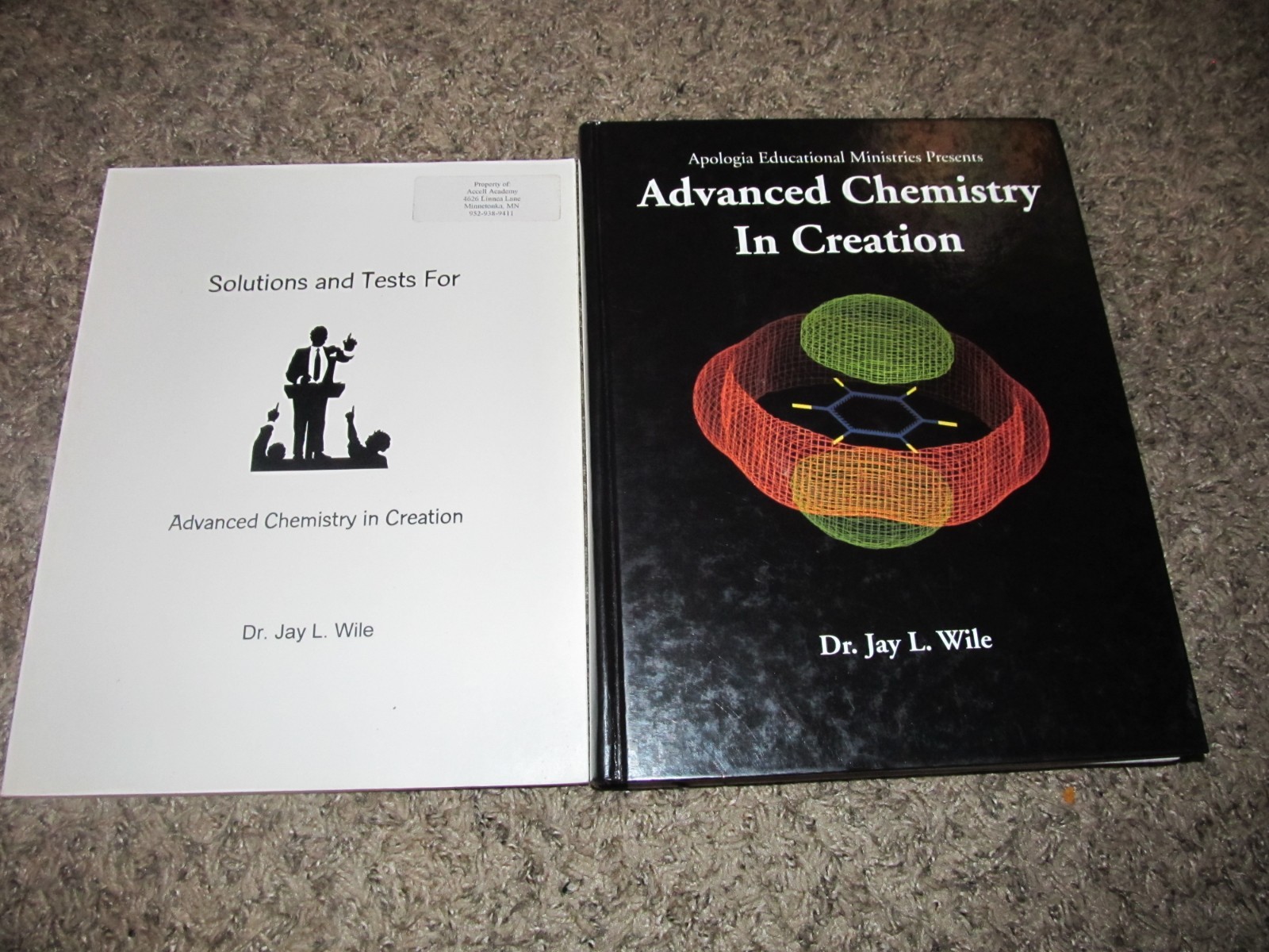 ADVANCED CHEMISTRY IN CREATION Apologia SET Wile Text Solution Tests Homeschool