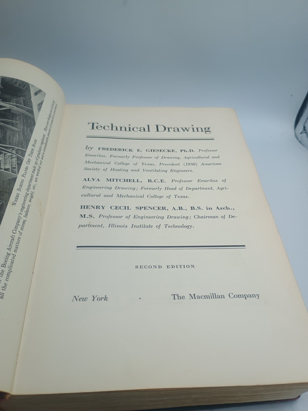 Technical Drawing 2nd Edition, Giesecke, Mitchell & Spencer 1940 illustrated HC