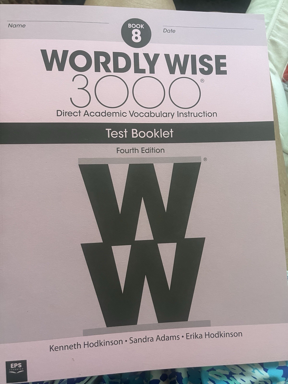 Wordly Wise, Grade 8 Test Booklet, Like New, No Writing