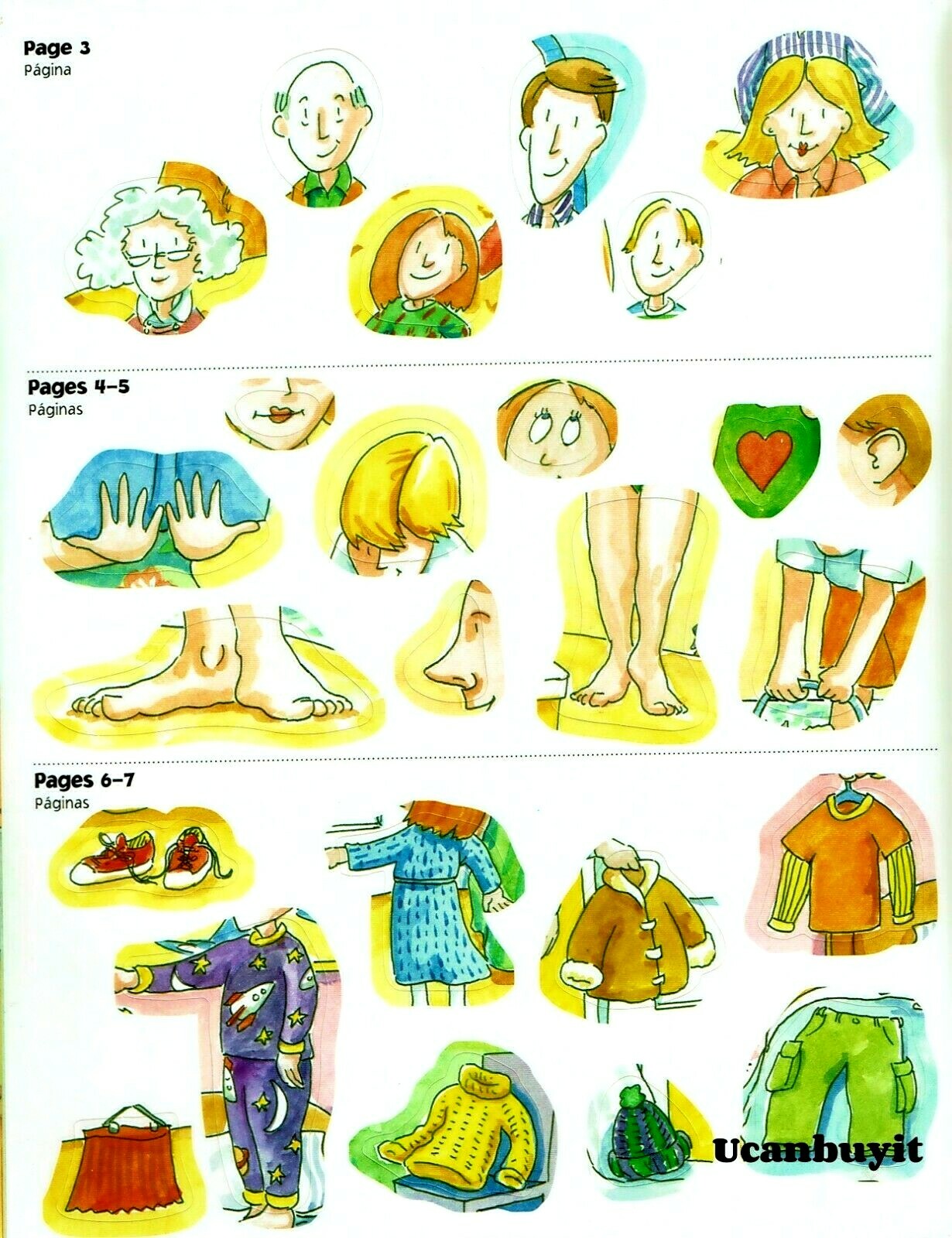 2 Book Lot BASIC WORDS & ANIMALS Bilingual English/Spanish Workbooks Ages 3 & Up
