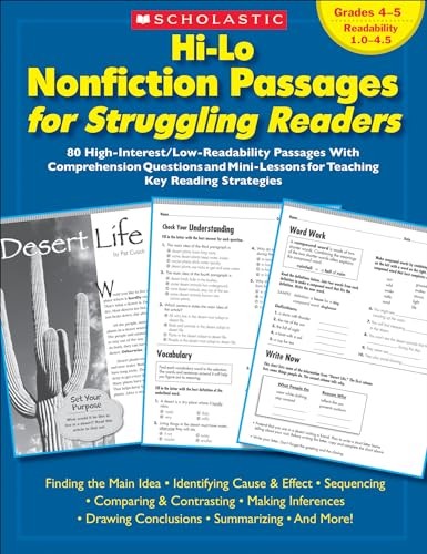 Hi-Lo Nonfiction Passages for Struggling Readers: Grades 4–5: 80 High-Inte…