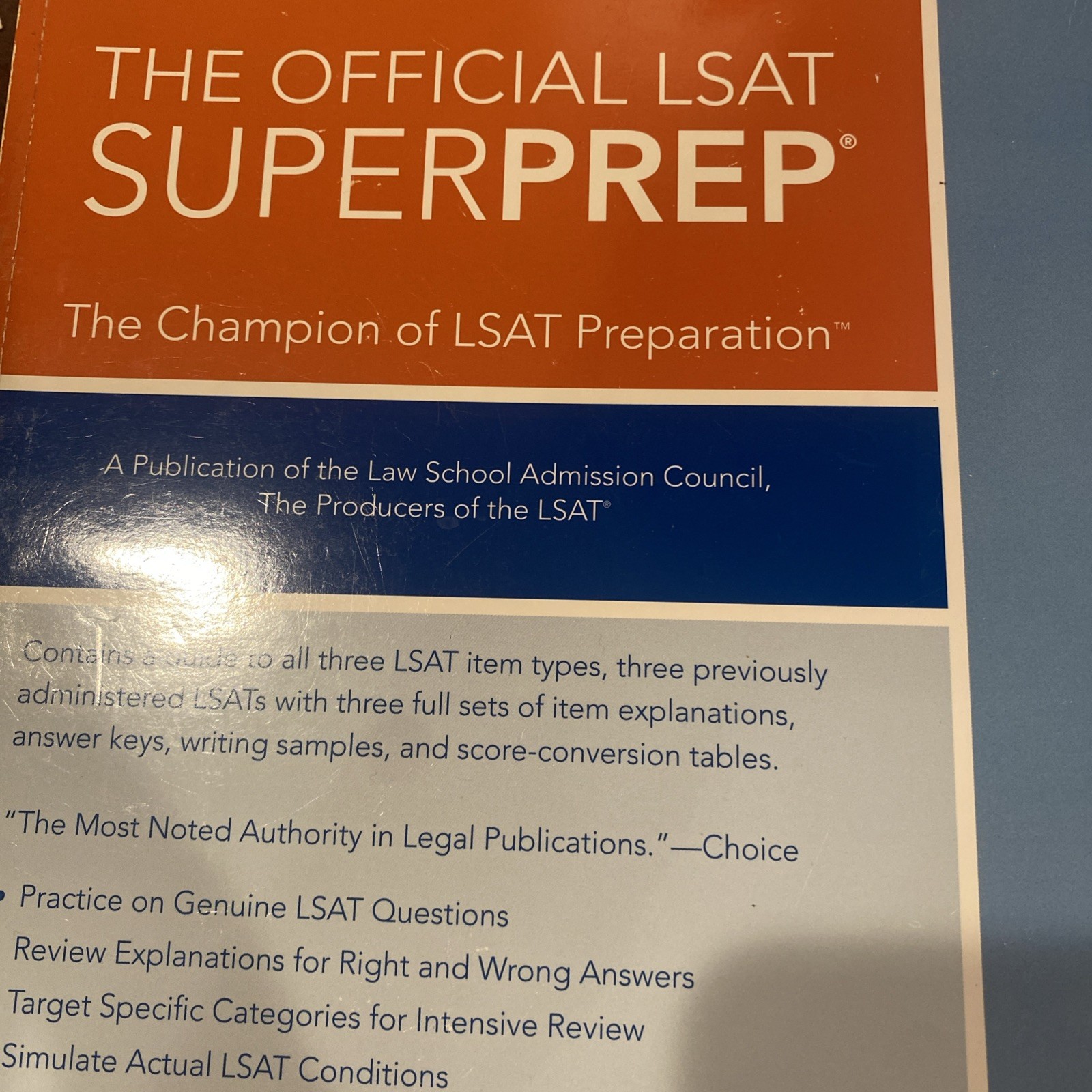 The Official LSAT SuperPrep Study Guide Law Exam Preparation Paperback Book