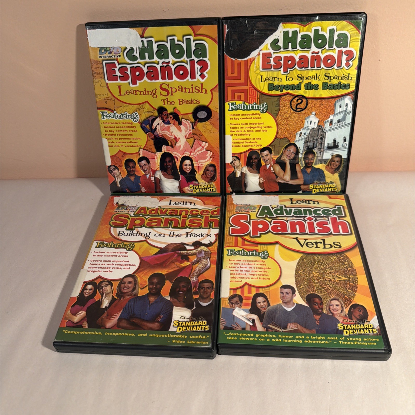 Super Spanish Pack (4-DVD Set, 2003) Standard Deviants