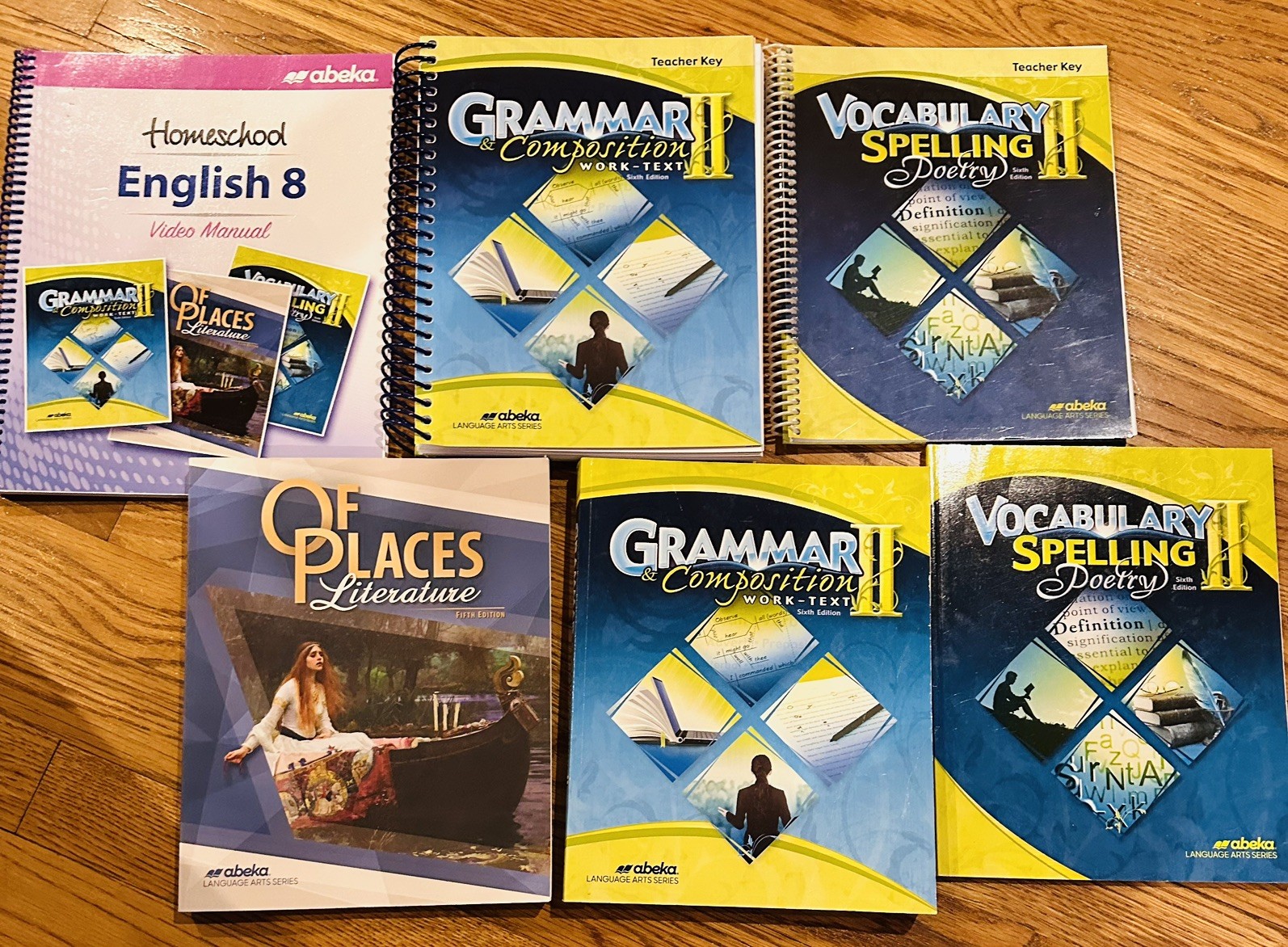 13 books• Abeka Grammar/Composition II, Literature, Teacher, Test/Key 8th Grade