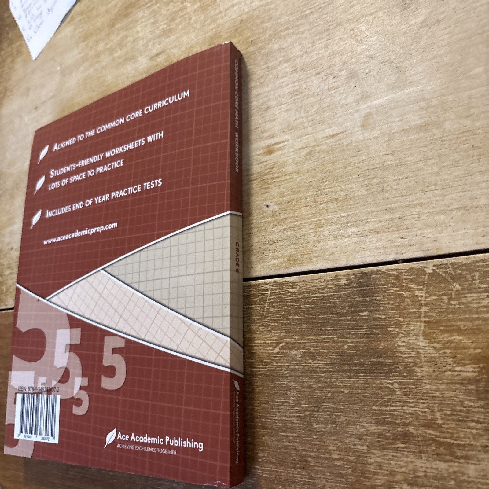 5th grade Math Workbook: CommonCore Math Workbook – Paperback – GOOD