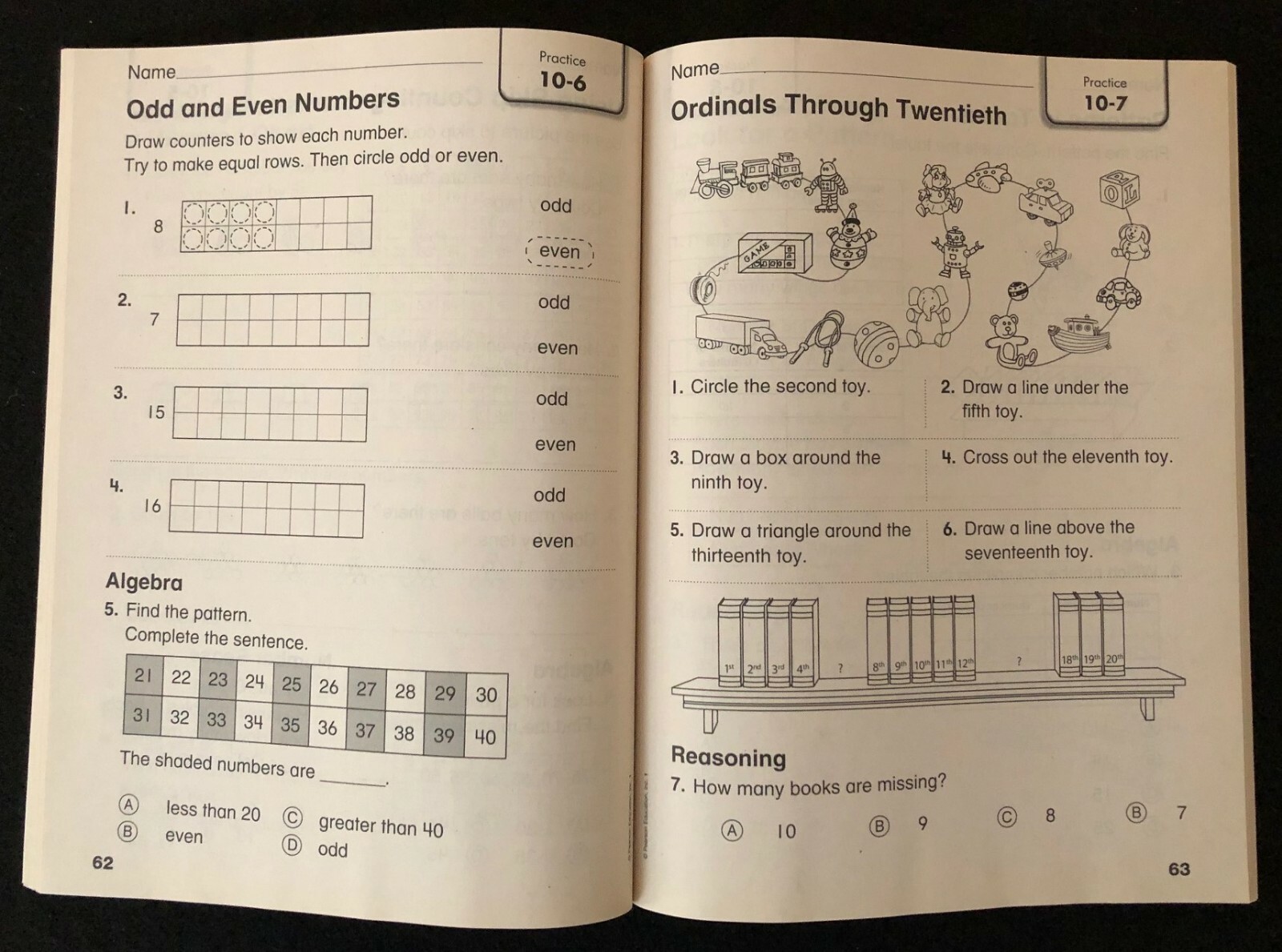 Pearson 1st Grade enVision INTERACTIVE HOMEWORK WORKBOOK (2007)