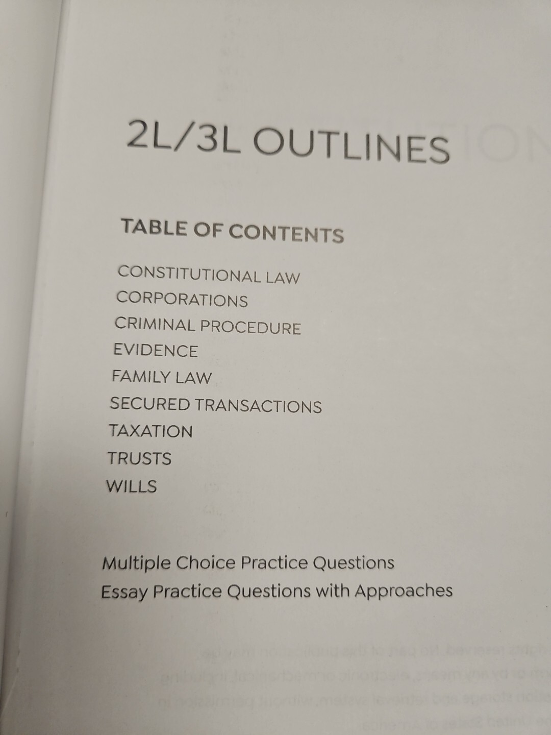 Barbri 2L/3L Outlines 2021