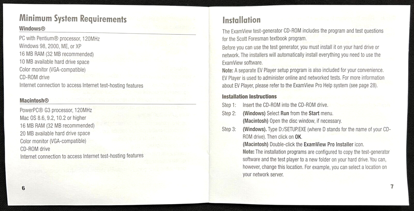 3rd Grade – SCIENCE – EXAMVIEW Test Generator CD-ROM (2006, Scott Foresman)