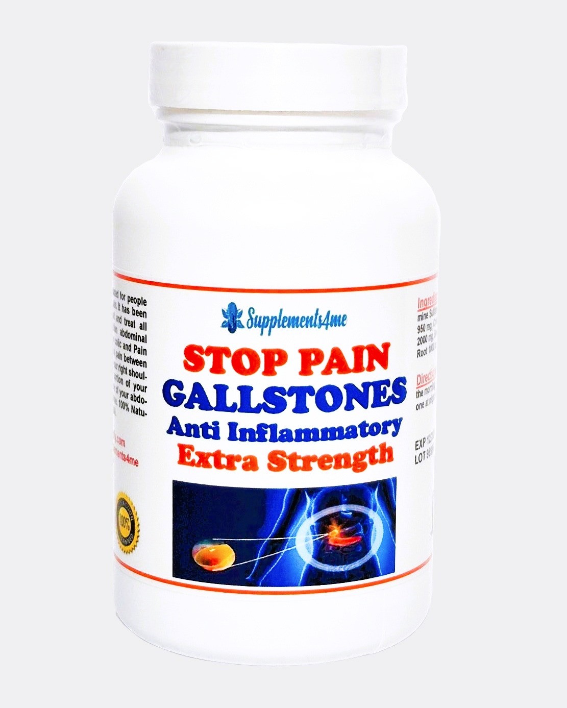 HOW TO STOP GALLSTONES & KIDNEY PAIN – PAINLESS – 120 CAPS MADE IN USA