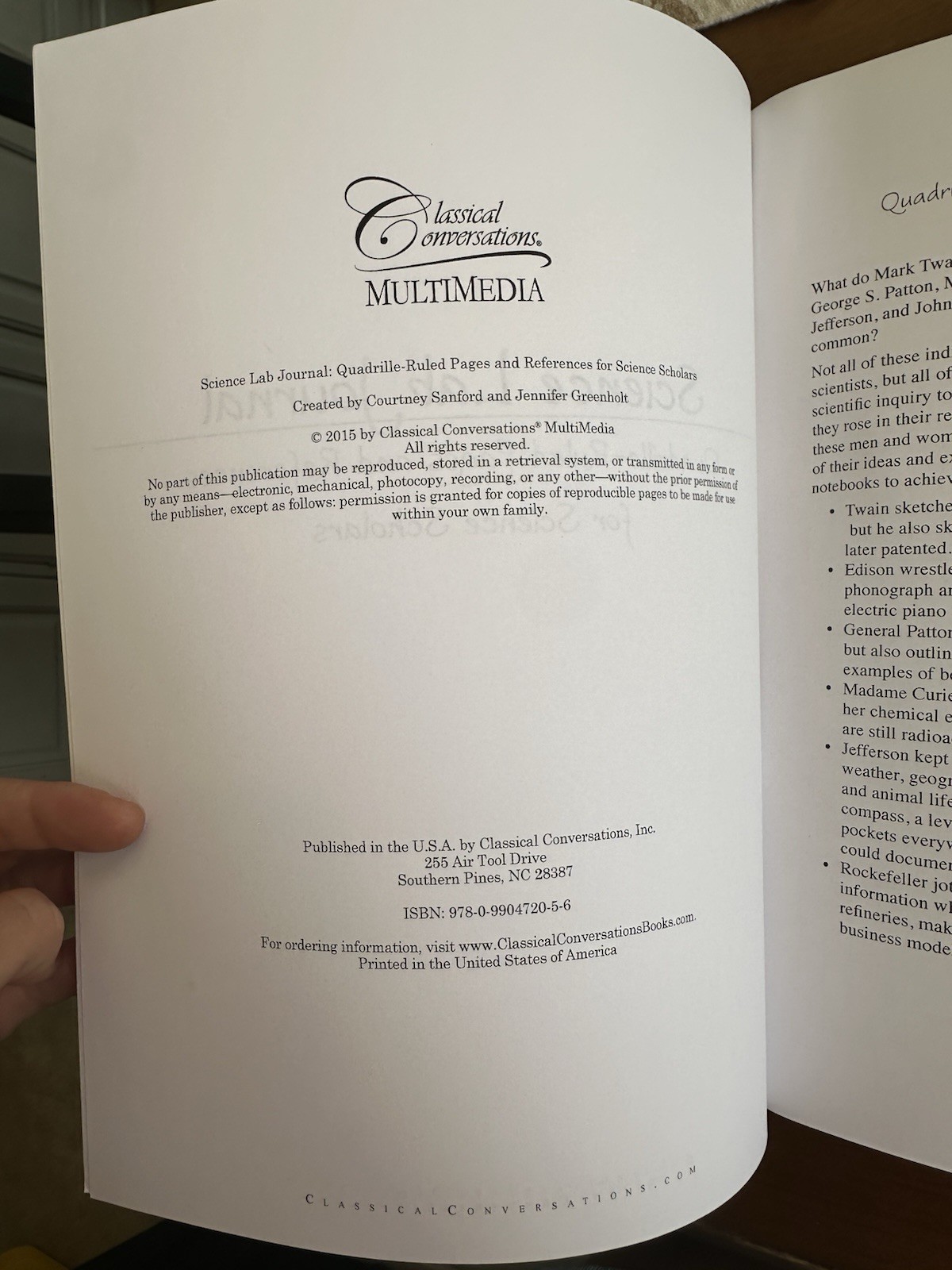 (3) Classical Conversation Lab Journals With Ruled Pages And References