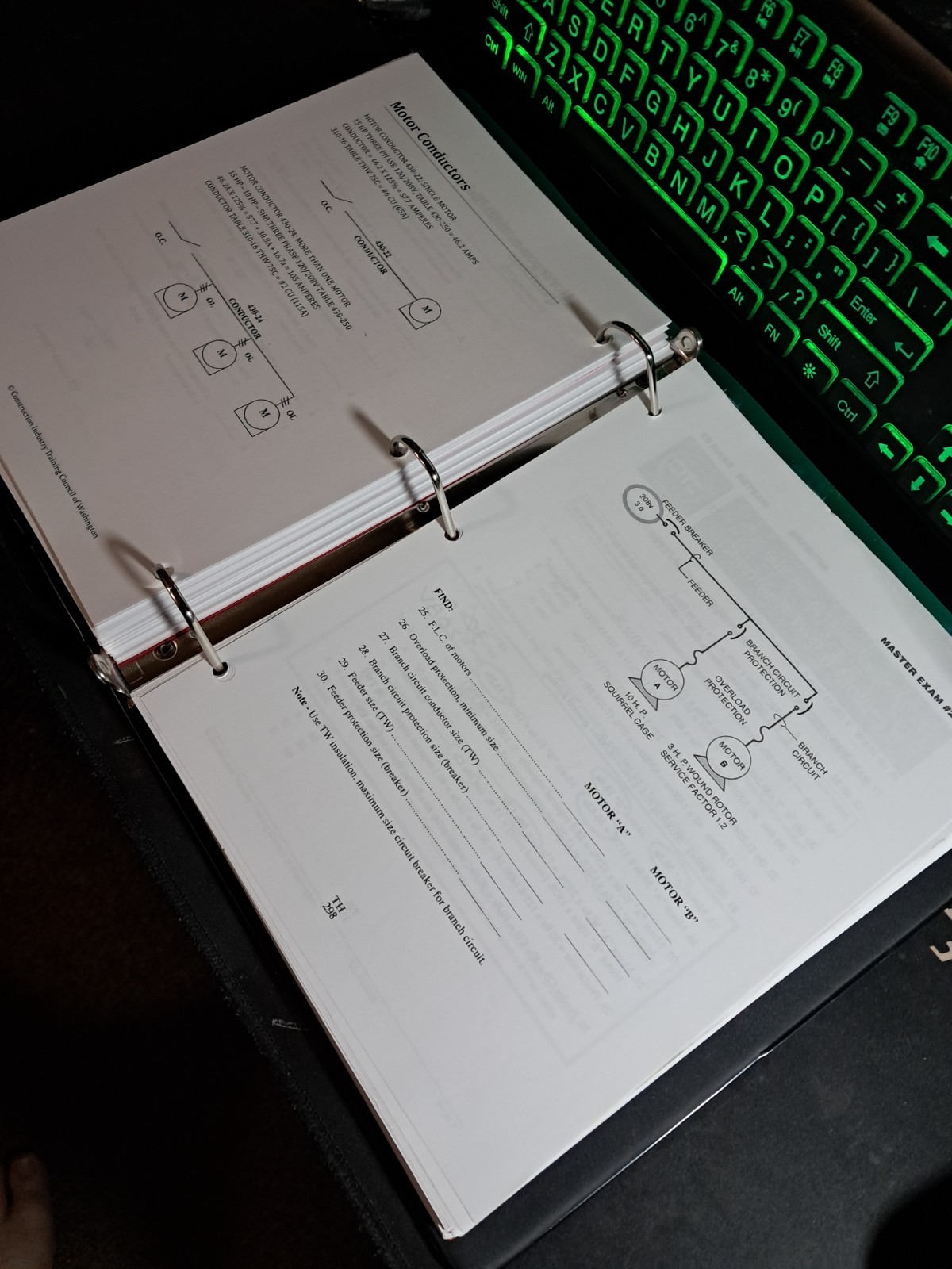 CITC Electrician Training Study Book/Binder Industry Training of Washington