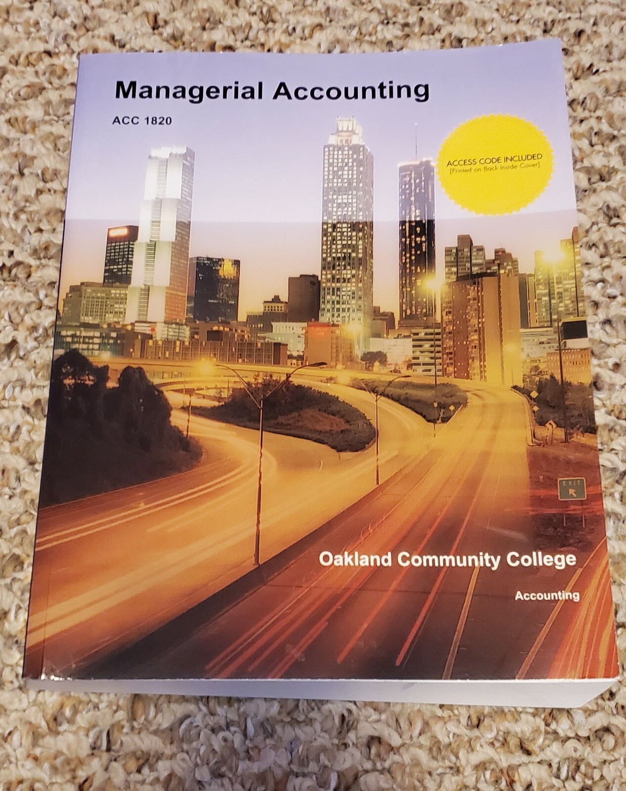 ACC 1820 Managerial Accounting Textbook (Oakland Community College)