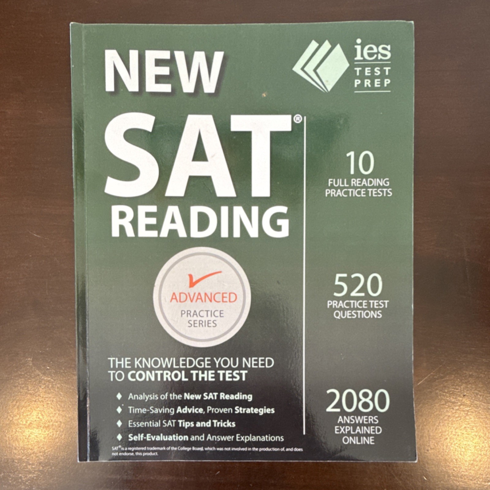 Integrated Educational Services New SAT Reading Advanced Practice Series Study …
