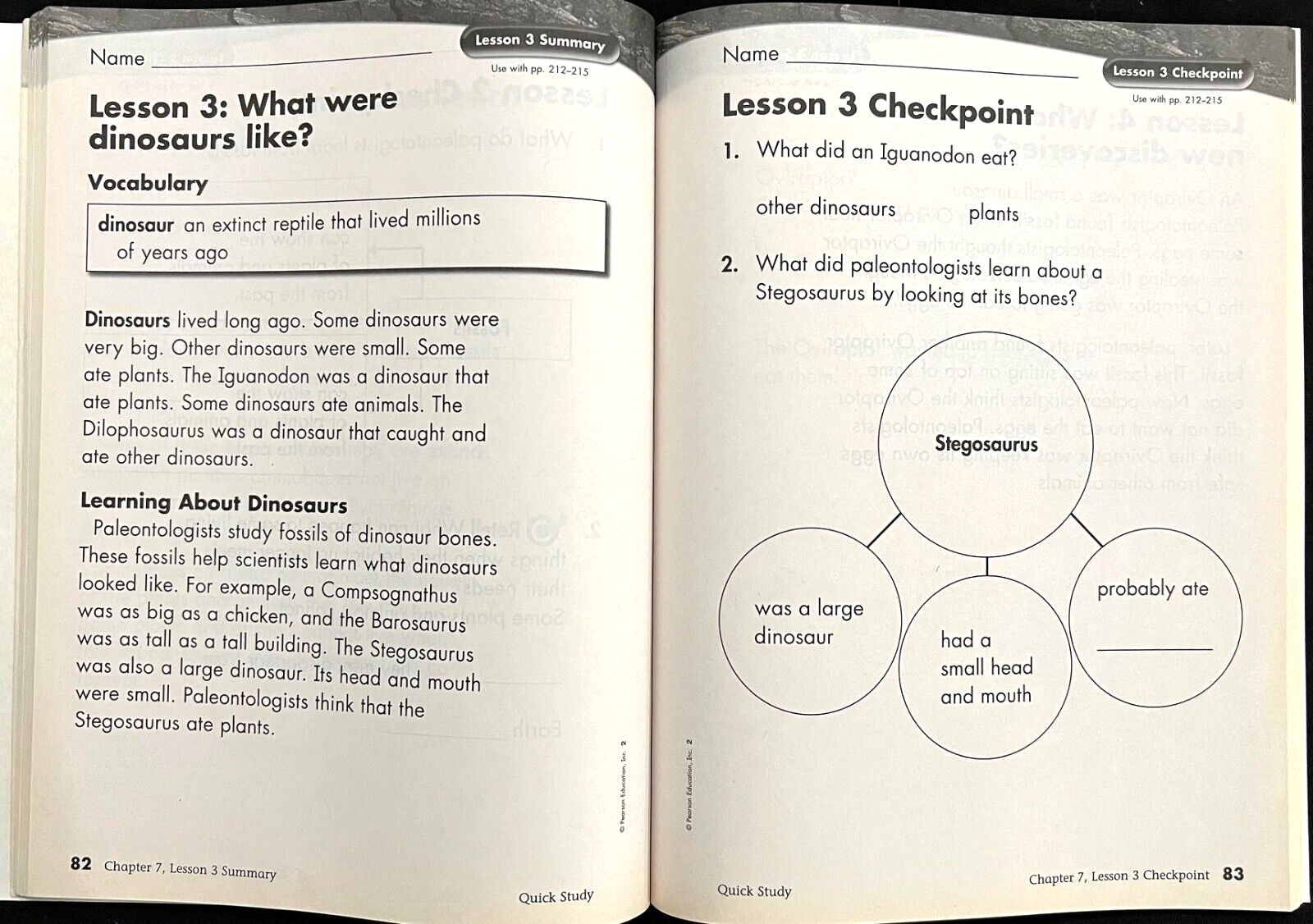 2nd Grade – SCIENCE – QUICK STUDY – Intervention Study Guide (2006, Foresman)